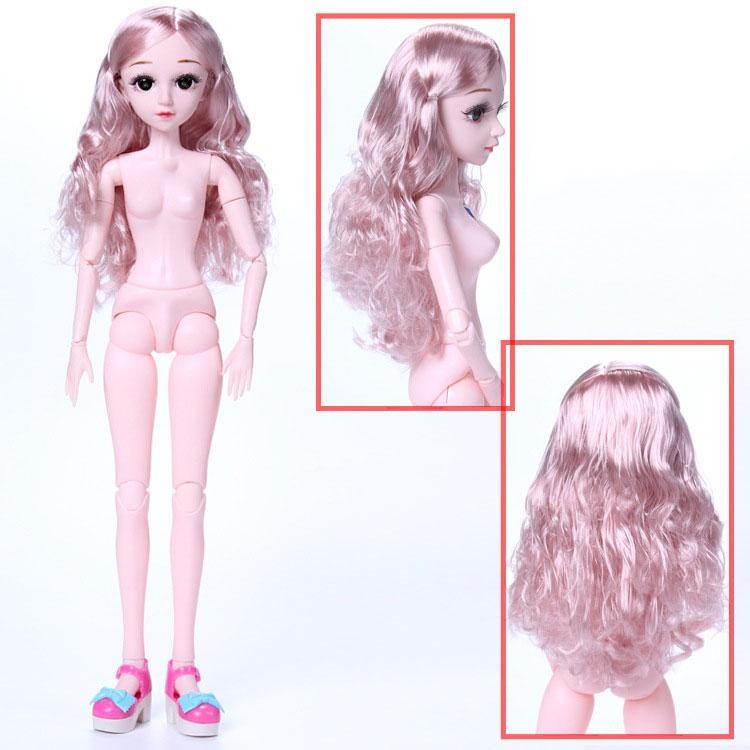 Búp Bê Trơn BJD 18 Khớp Linh Hoạt Mắt 3D Lấp Lánh - Cao 60cm KHÔNG NHẠC