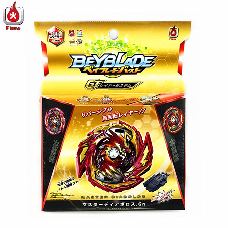 Bộ đồ chơi quay Beyblade Burst FLAME B-155 Master Diabolos Gn có kèm máy phóng LR