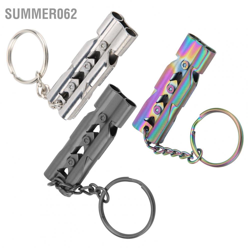 Còi ống đôi decibel cao cấp ngoài trời bằng thép không gỉ với móc khóa