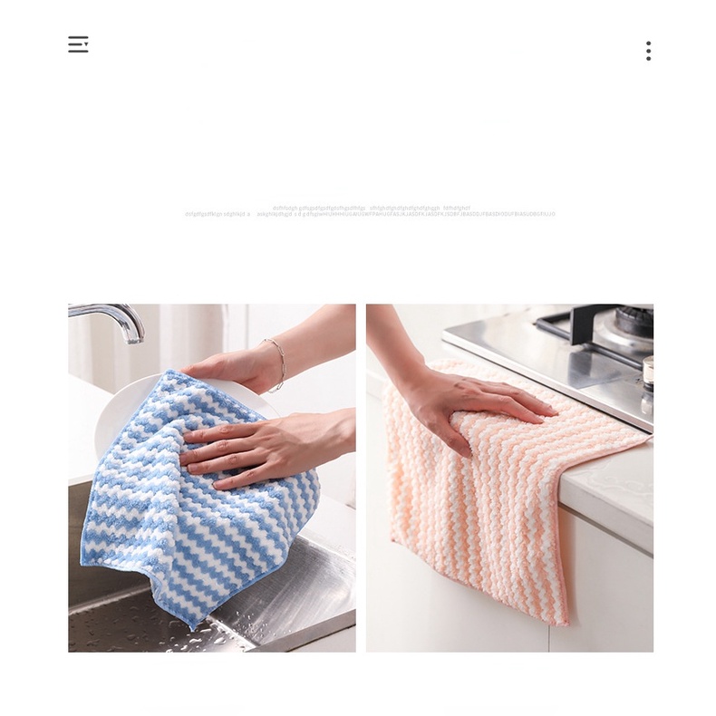 Khăn Lau Chén Dĩa Chất Liệu Dày Dặn Chống Dầu Mỡ Tiện Dụng Cho Nhà Bếp