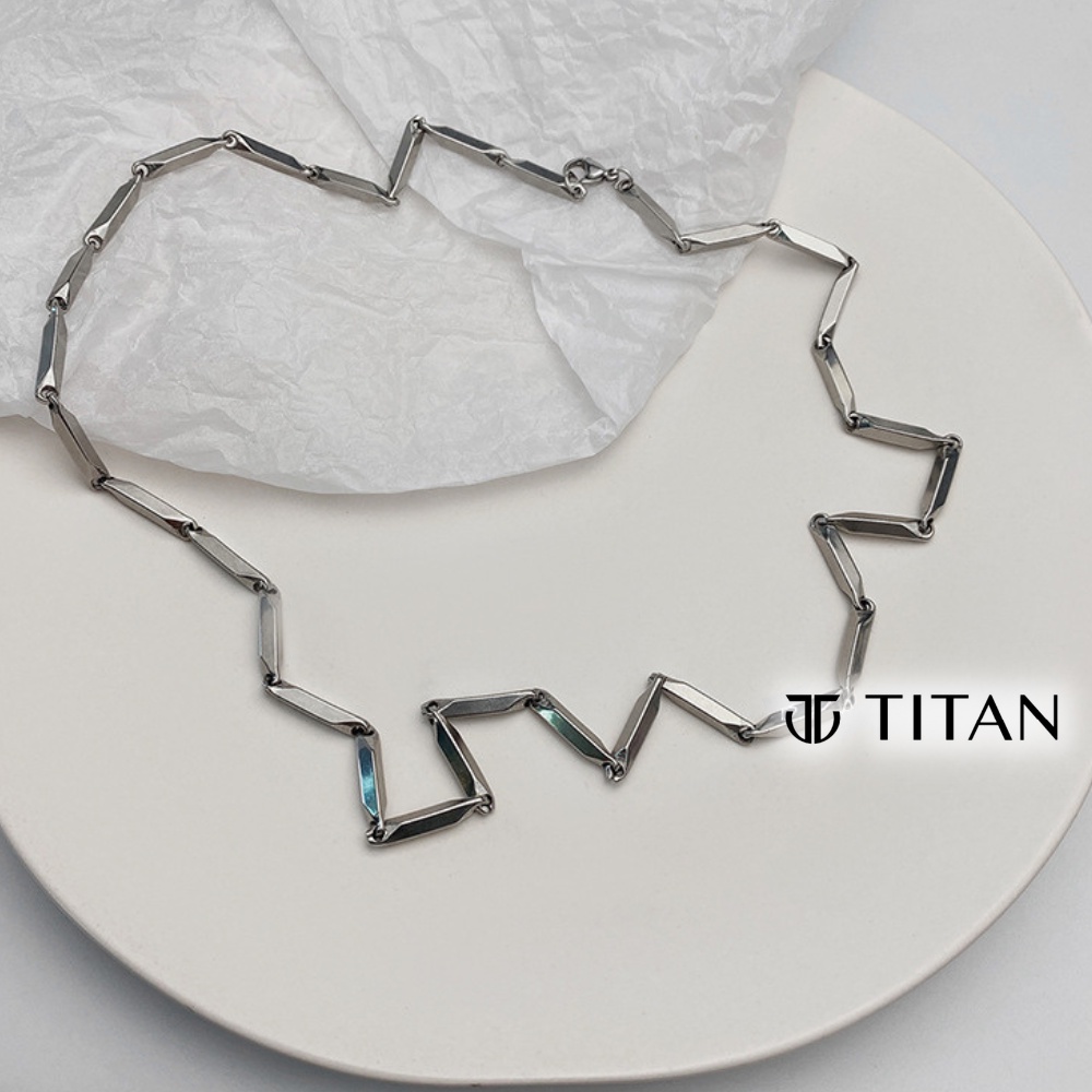 Dây chuyền nam nữ sợi thanh mảnh, vòng cổ unisex titan cặp đôi đeo rất phù hợp Titan Shop màu bạc không gỉ