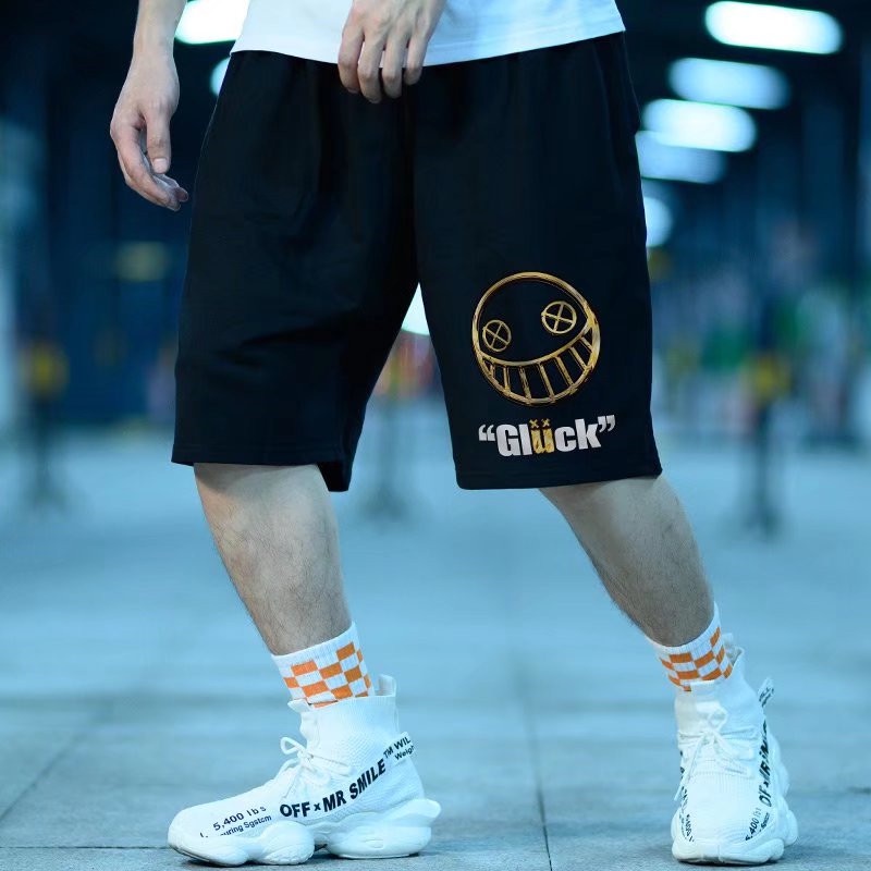 Quần Short Nam In Chữ Phong Cách Hip Hop Size M-8XL