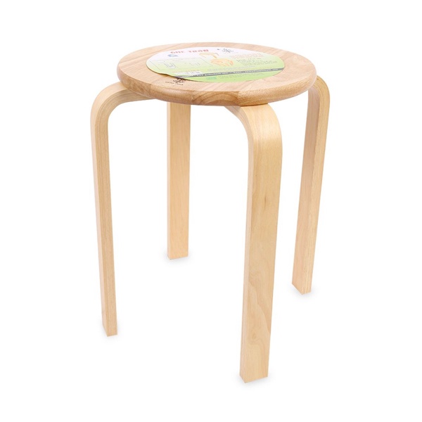 Ghế  tròn, chân dẹp Đức Thành mã 31061 gỗ cao su tự nhiên, bền, đẹp - Phân Phối Chính Hãng Bởi SCG Home