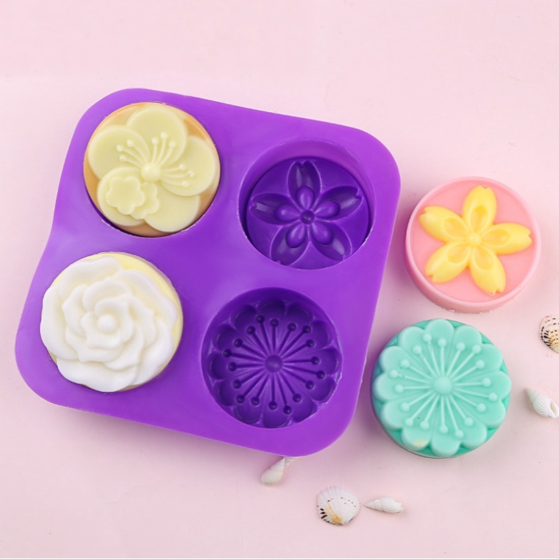 Khuôn làm nước đá / xà phòng tạo hình hoa hồng xinh xắn