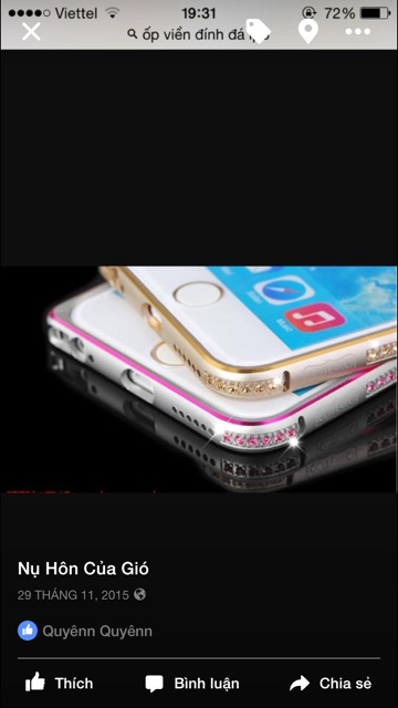 Ốp viền đính đá dành cho ip6/6s/6plus