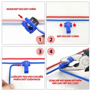 Cút nối nhanh chữ T dùng cho dây điện từ 0.75 đến 2.5mm2