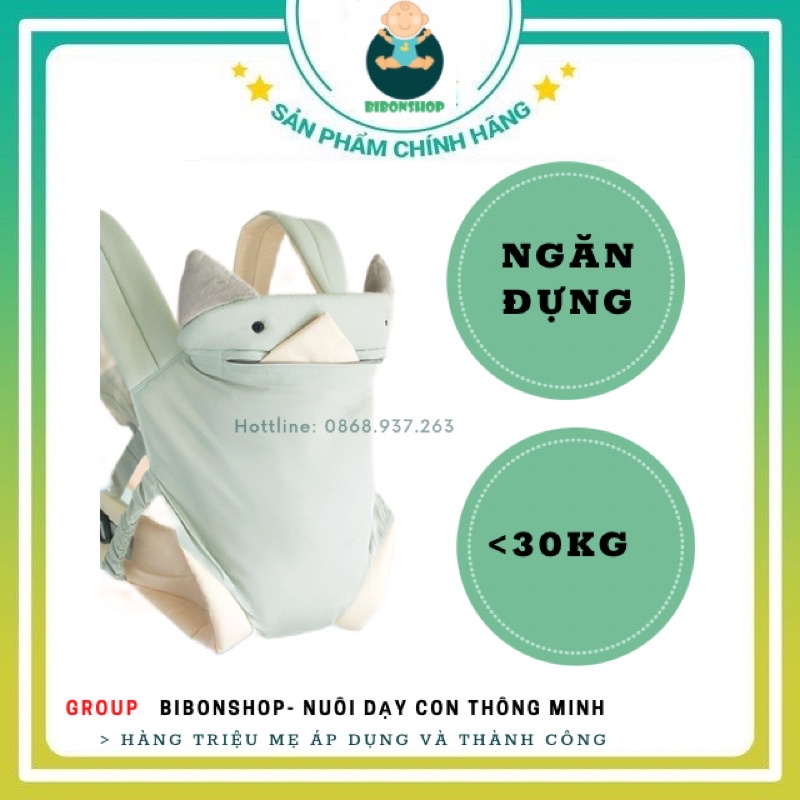 Địu em bé 4 tư thế Babypark thoáng mát êm ái không đau chân