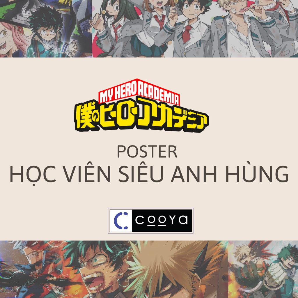 POSTER MY HERO ACADEMIA có keo chống nước A3 A4