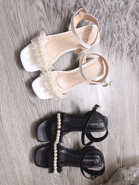 GIÀY SANDAL NỮ QUAI CƯỜM GÓT CAO 3P CHẤT ĐẸP HH34