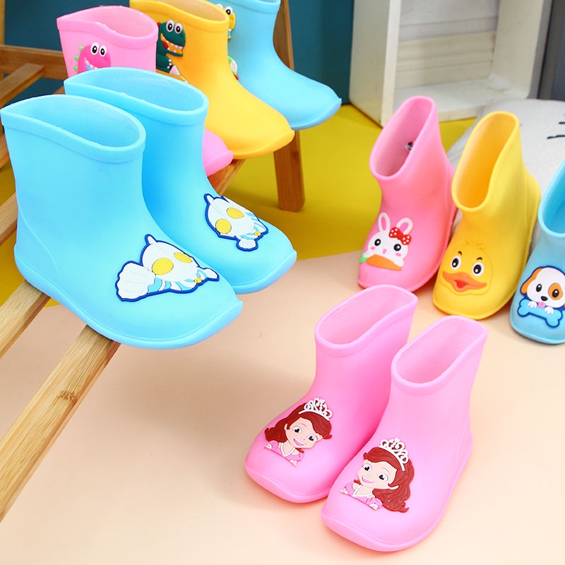 Giày Bốt Đi Mưa Chống Trượt Chống Sốc Họa Tiết Hoạt Hình Thời Trang Cho Bé