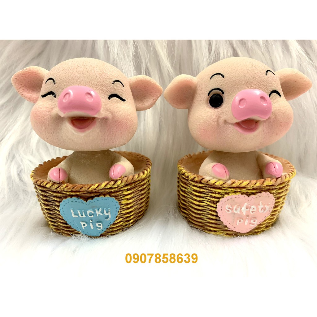 Tượng Heo - Lợn May Mắn Siêu dễ thương ( Lucky Pig và Safety Pig)