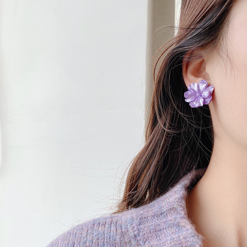 Cặp Khuyên Tai Mặt Hoa Xinh Xắn Duyên Dáng Cho Nữ