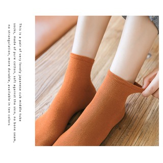 [Vớ Nữ Cổ Ngắn] Tất Nữ Cotton Basic Trơn Full Màu