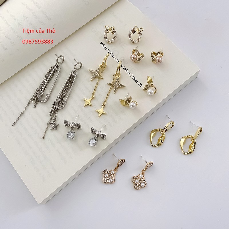 Bông tai mạ bạc S925 phong cách Hàn Quốc (PK27)