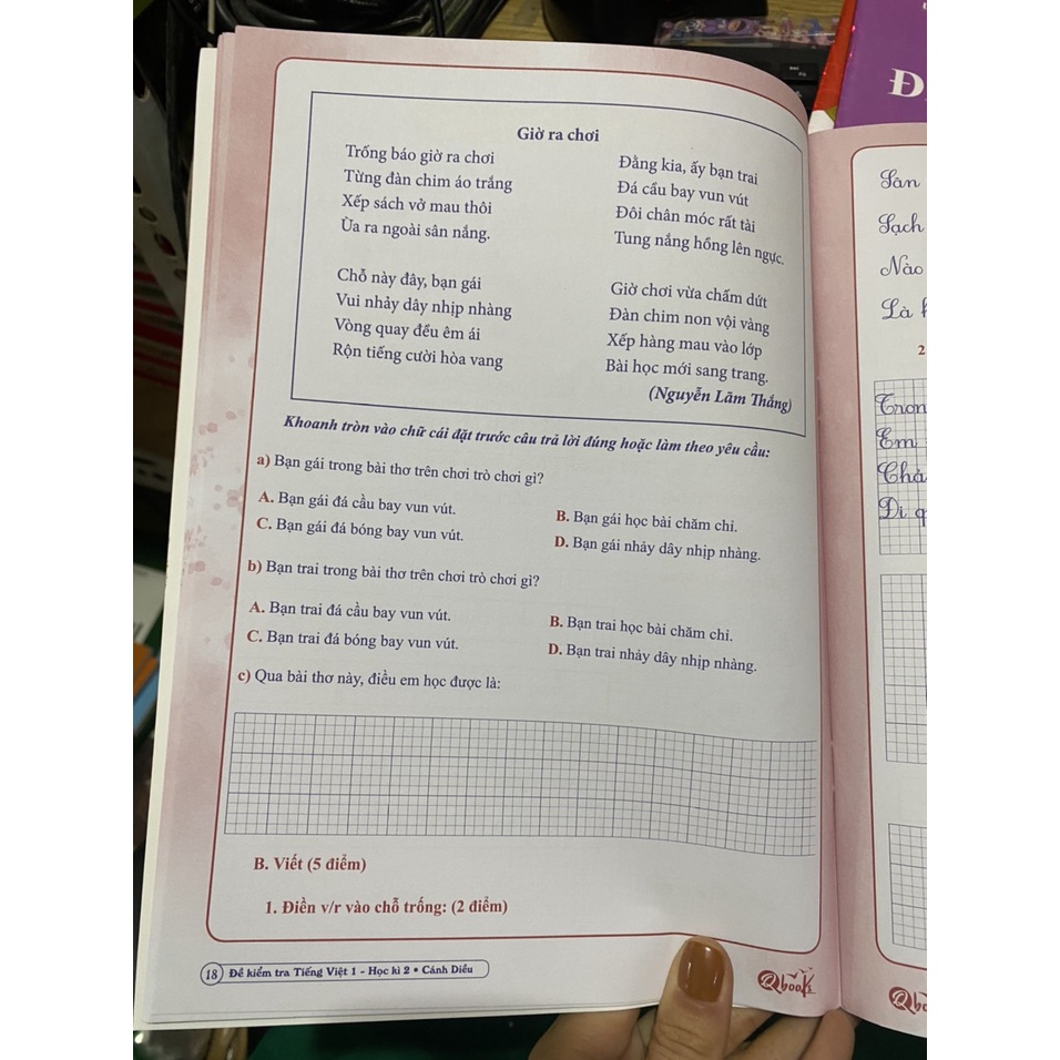 Sách - Đề kiểm tra tiếng việt 1 học kì 2 ( Cánh diều )