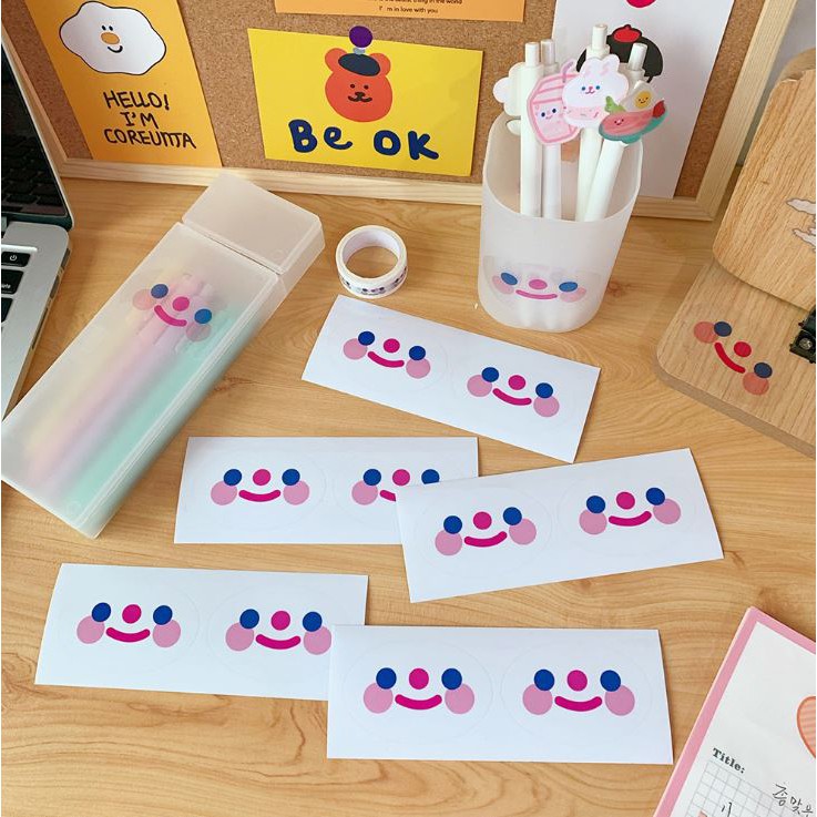 STICKER Phim Hoạt Hình Mặt Cười - Hình Dán Cute.