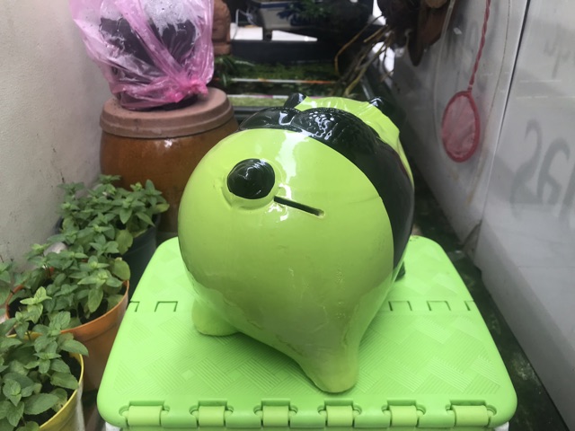 Heo đất Gấu Trúc Xanh Lá size L