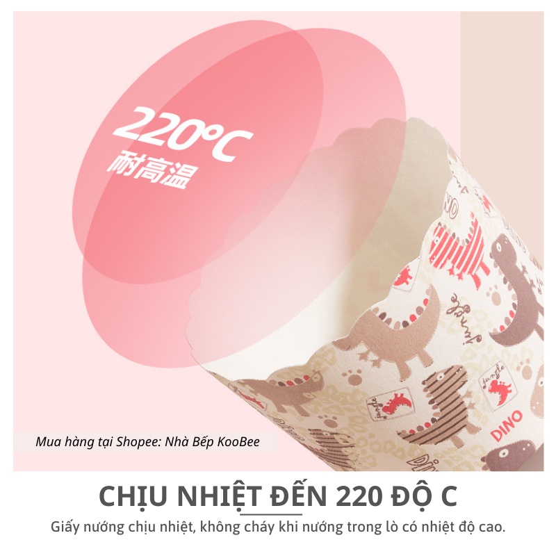 Set 50 lót khuôn Cupcake giấy cứng - Cup giấy làm bánh Muffin tròn chống dính chịu nhiệt(PKB07)
