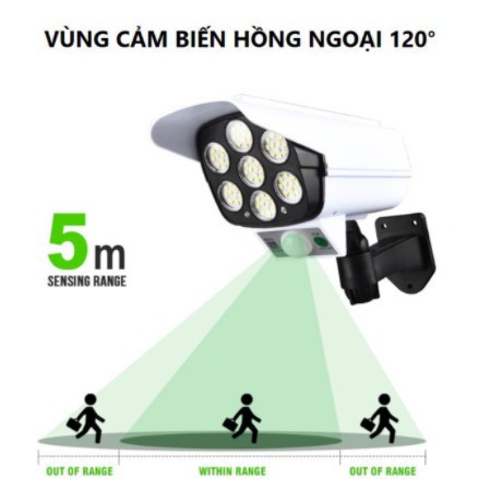 Đèn Năng Lượng Mặt Trời 2 Trong 1 Chống Thấm Nước Ip67 Gắn Tường Giả Camera An Ninh  - CÓ ĐIỀU KHIỂN TỪ XA