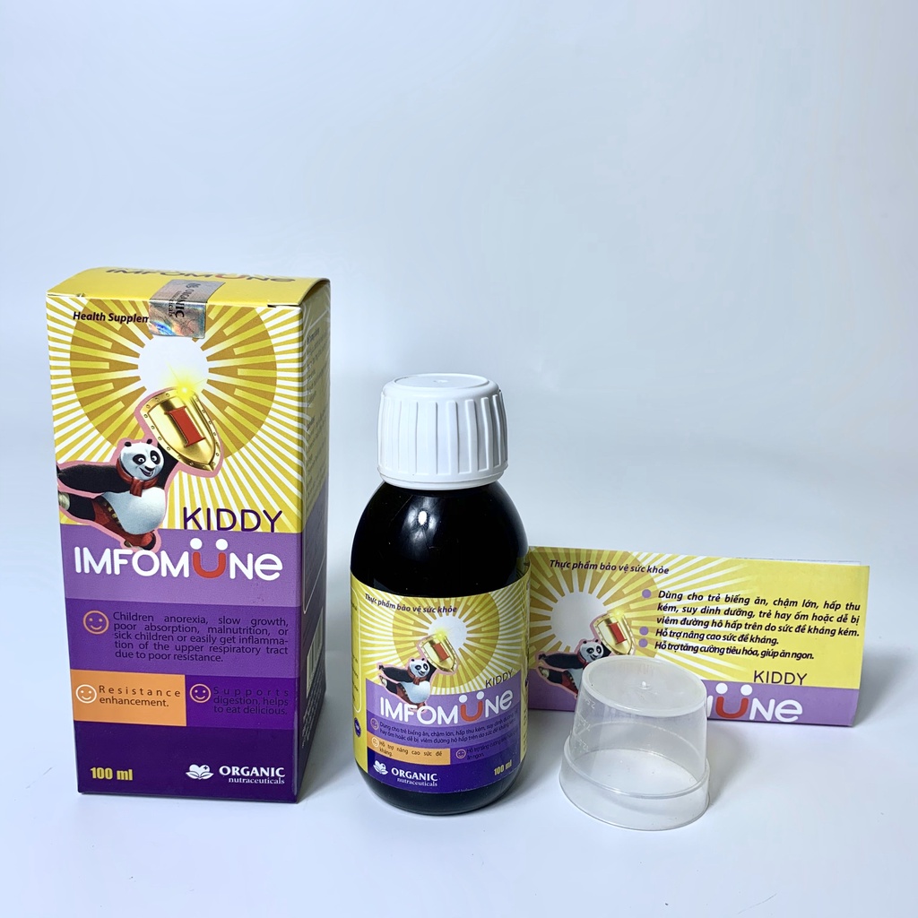 Siro Kiddy Imfomune tăng đề kháng, dành cho trẻ biếng ăn