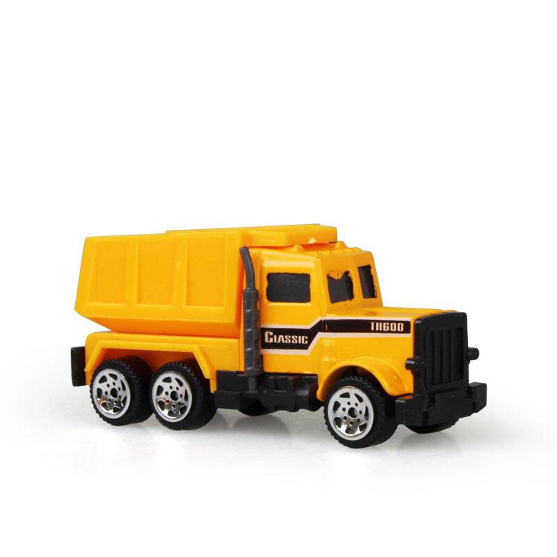 [Mã TOYJAN hoàn 20K xu đơn 50K] 6 cái / bộ di động Mini hợp kim xây dựng xe kỹ thuật xe máy xúc Dump xe tải con lăn