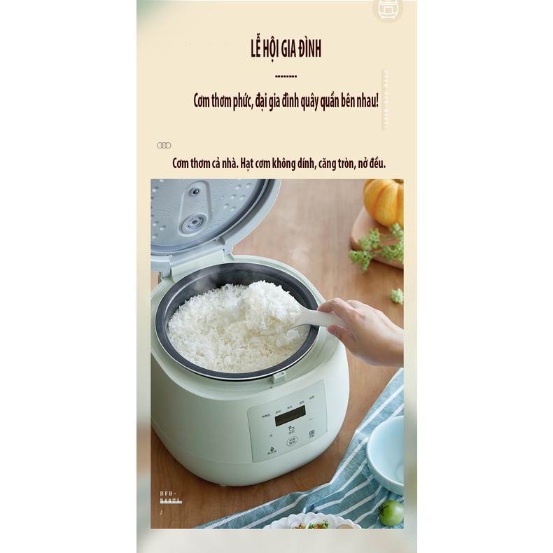 Nồi cơm điện đa năng DFB-B40T1 nấu cơm, cháo, sup, làm bánh,... dung tích 4L tặng ổ cắm 3 chấu