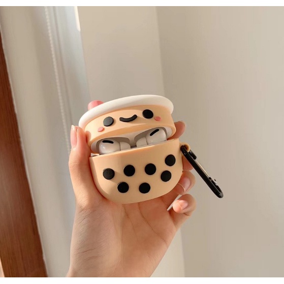 Pearl milk tea Airpods case soft Portable ShockProof Protective For Apple Wireless Bluetooth Headset Protective