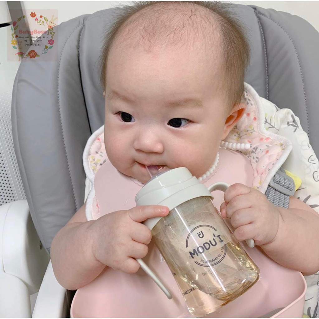 Bình uống nước, uống sữa chống sặ.c cho bé tập uống SIPPY CUP Modui chính hãng Bluemama Hàn Quốc