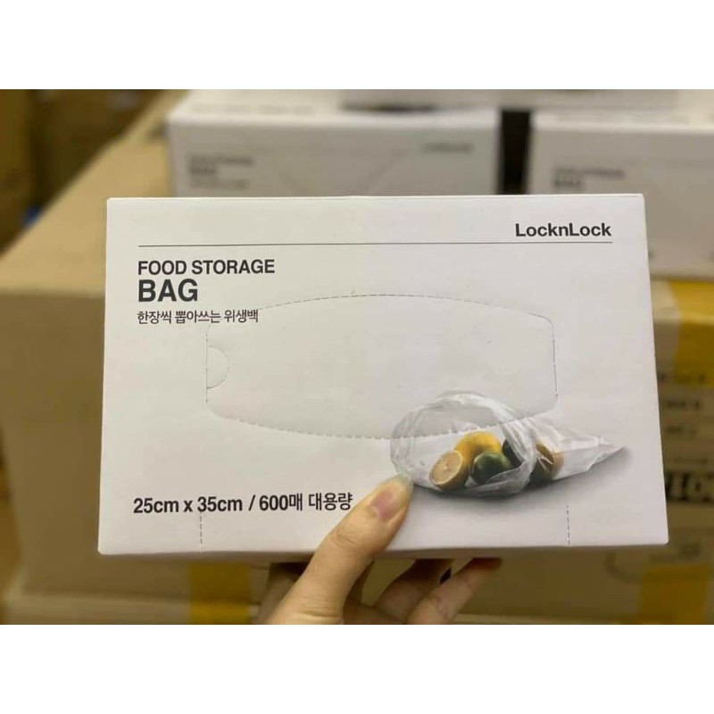 GIẢI PHÁP CHO CÁC BÀ NỘI TRỢ: Hộp 600 túi nilong đựng thực phẩm Lock&Lock LWP801 Made in Korea!