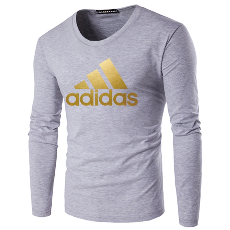 Áo Thun Thể Thao Adidas Tay Dài Cổ Tròn Vải Cotton Thoáng Khí Thời Trang Cho Nam