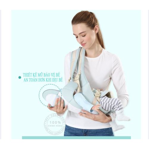 Địu em bé có đỡ cổ, chắn nắng gió AIXINTU FORBABY cho bé 0-36 tháng