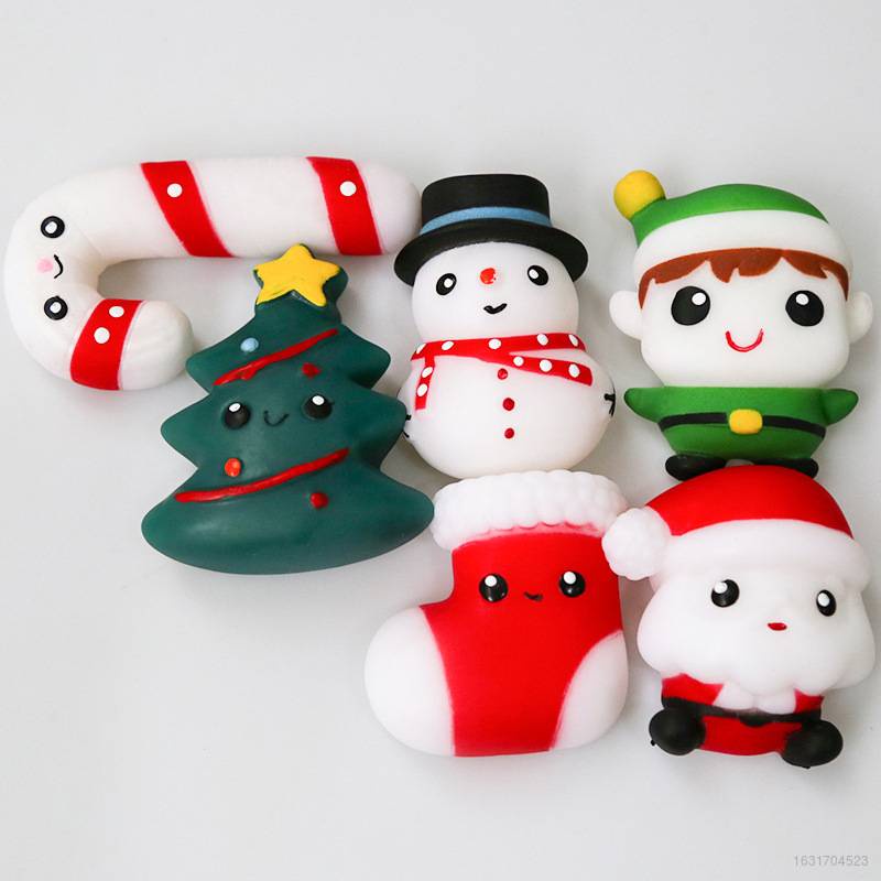 Đồ Chơi Nắn Bóp Mềm Mại Hình Ông Già Noel Người Tuyết Giáng Sinh
