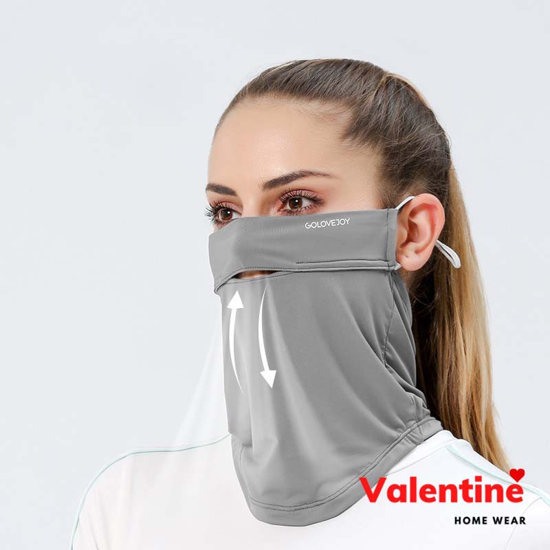 Khẩu trang chống nắng nam nữ nhiều màu trùm cổ vai , chống tia UV UPF50+ chất cotton lụa  mã VAK0148 | BigBuy360 - bigbuy360.vn