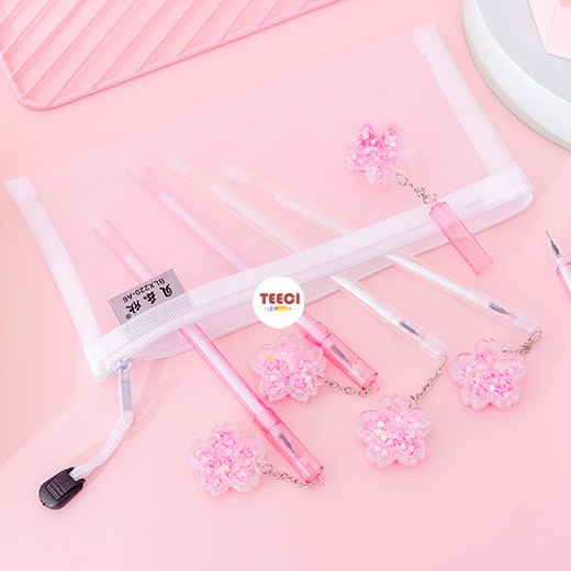 &lt;Video Review&gt; Bút Bi Mực Đen Kèm Móc Treo Hoa Kim Tuyến T102