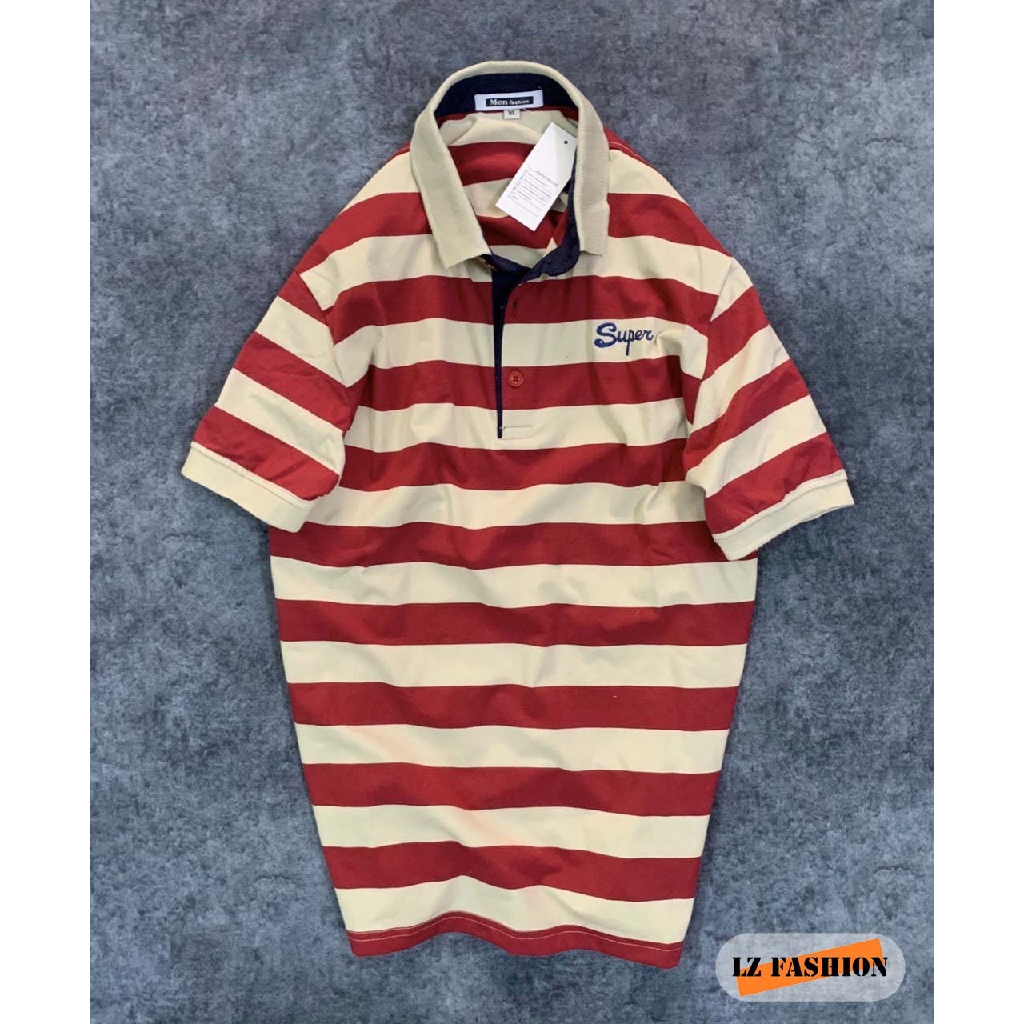 Áo thun nam cổ bẻ sọc thời trang phong cách cao cấp - PS021 | BigBuy360 - bigbuy360.vn