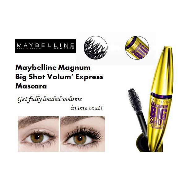 Chuốt mi làm dày mi Maybelline New York Mascara The Magnum Big Shot Volum'Express