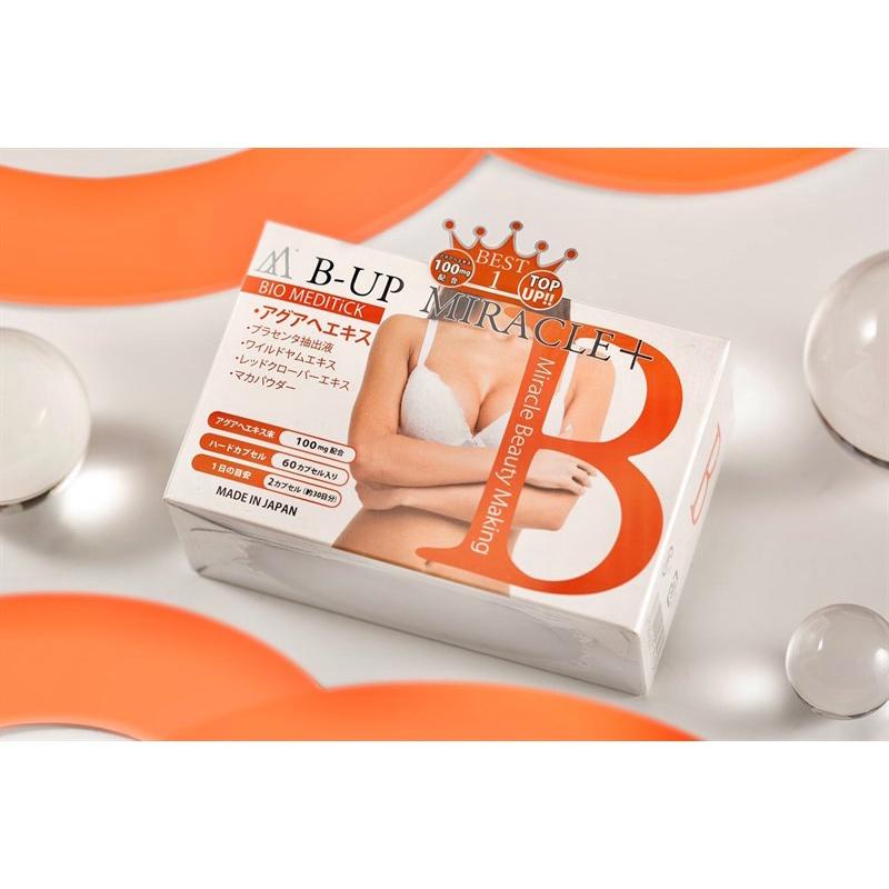 Viên Uống Nở Ngực Nở Mông B-Up Miracle Nhật Bản Hộp 60 Viên
