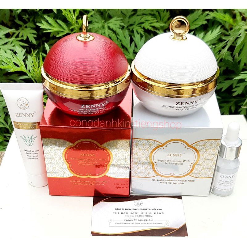 kem zenny mẫu   vip ( sỉ từ 3 bộ )(tặng serum,son,sữa rửa mặt) cam kết chính hãng.