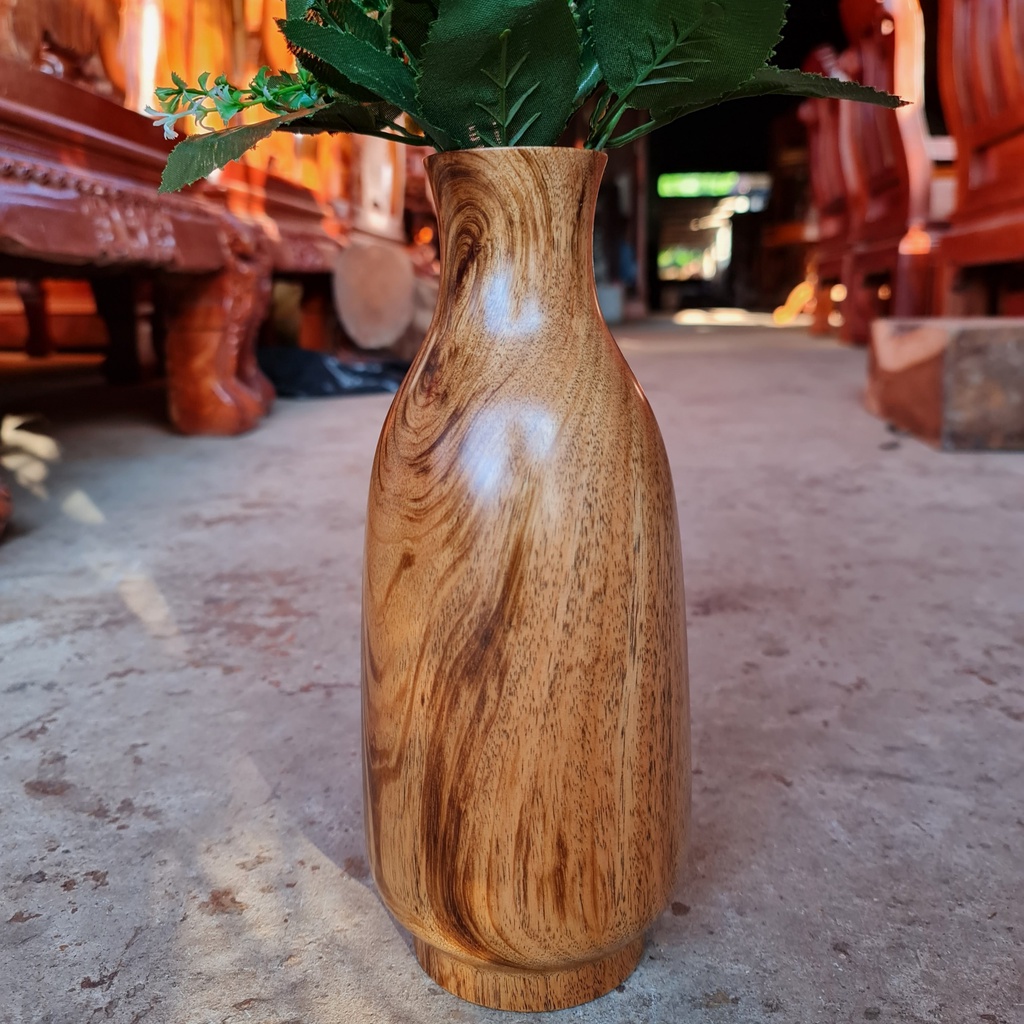 Bình hoa decor , bình cắm hoa , bình hoa gỗ gụ ta tự nhiên trang trí nhà cửa phòng khách