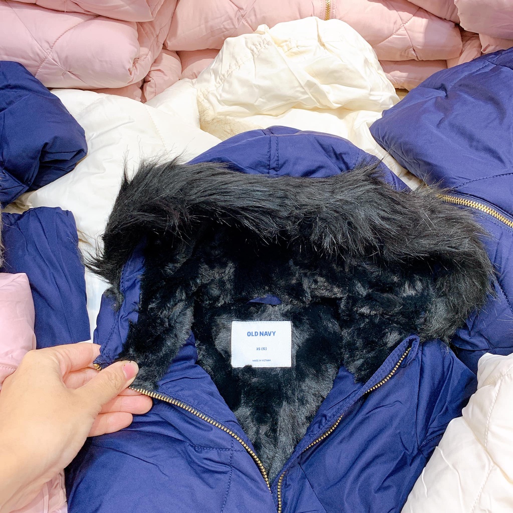 Áo phao lót lông Old Navy mũ lông cực ấm áp cho các bé