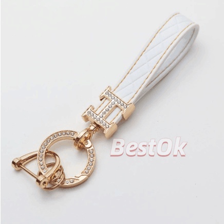 Móc Chìa Khóa Xe Hơi Bằng Da Cá Nhân Hóa Có Thể Vắt Số Lượng Cao Chống Thất Lạc Mặt Dây Chuyền Kim Cương Sáng Tạo (Quà Lưu Niệm Và Giveaways)