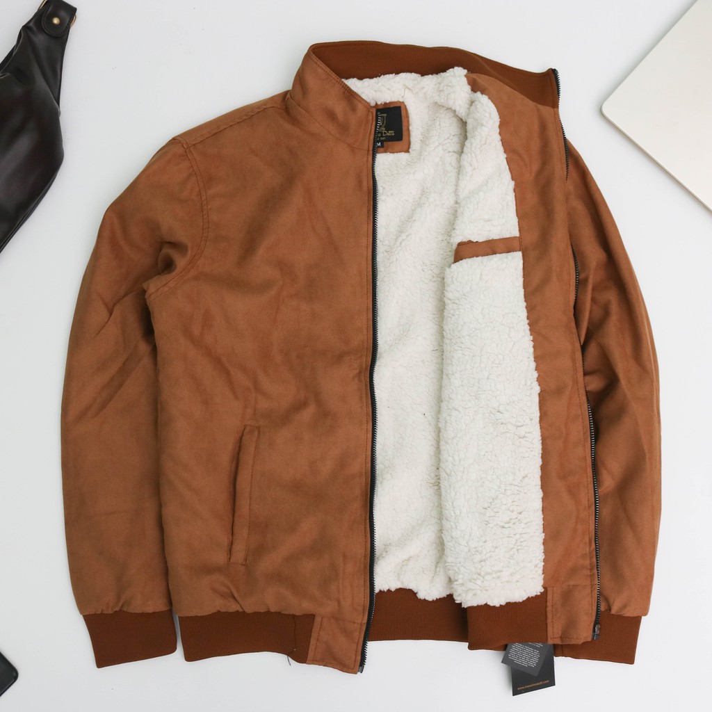 Áo khoác Da lộn lịch lãm phong cách lót lông cừu | BigBuy360 - bigbuy360.vn