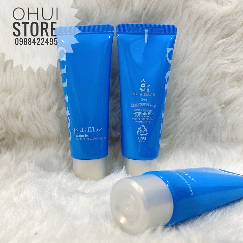 Sữa rửa mặt cấp nước cho da su:m37 water full dạng gel 40ml
