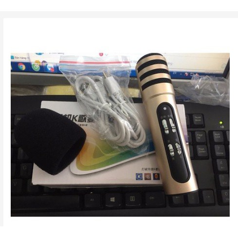 (FreeShip từ 99k) Mic Thu Âm livestream C6 3in1