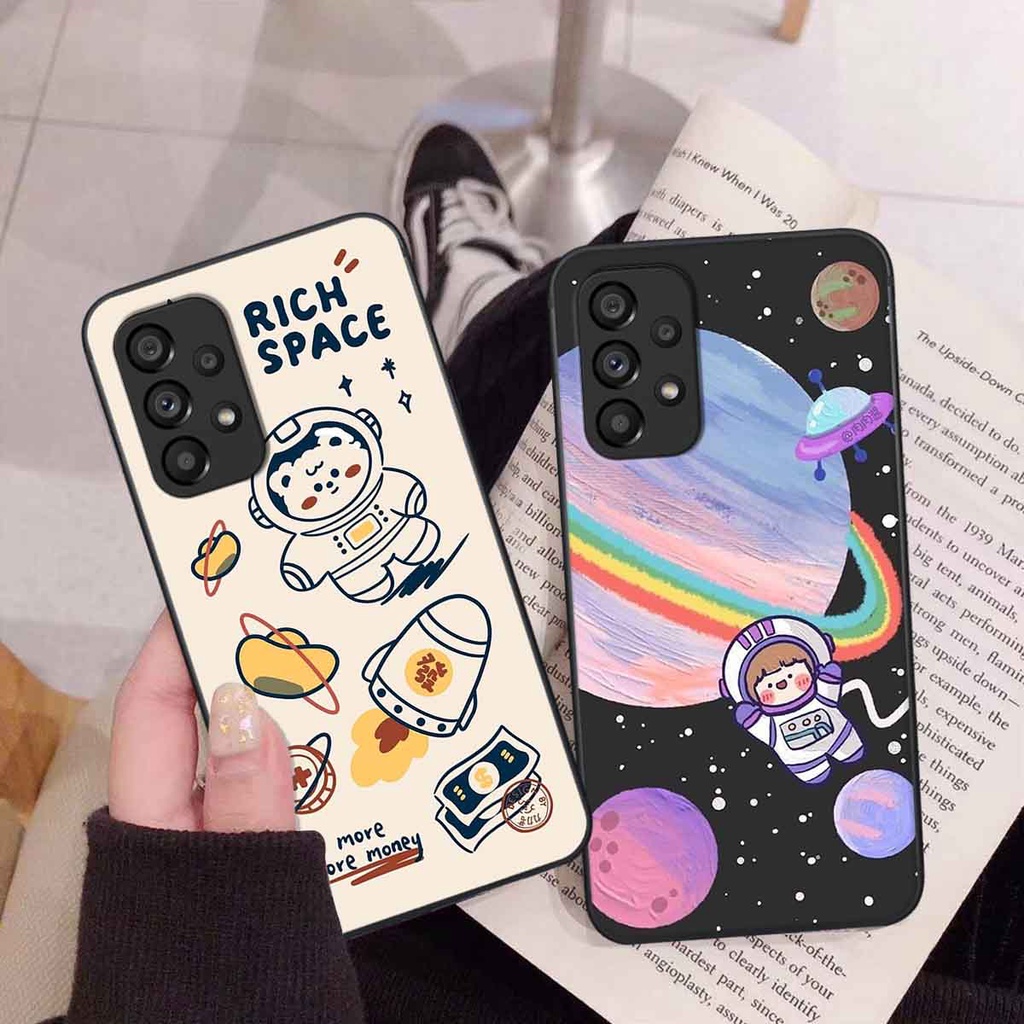 Ốp Samsung A13 / A23 / A53 in hình vũ trụ, phi hành gia bầu trời cute dễ thương
