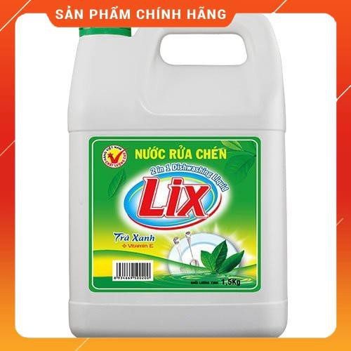 Nước rửa Chén Lix Trà xanh 1,5kg