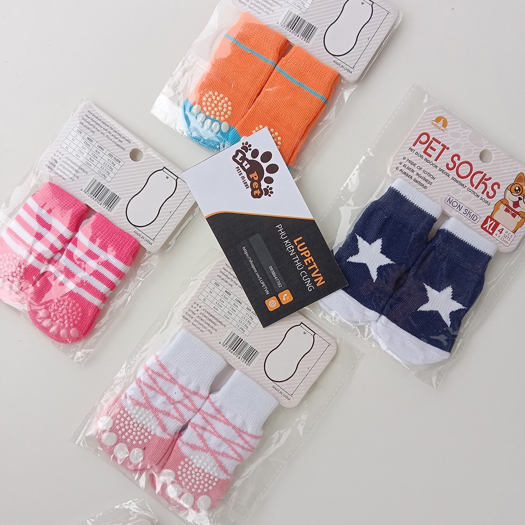 Tất Cho Chó Mèo - Tất Giữ Ấm Chống Trượt Cho Thú Cưng