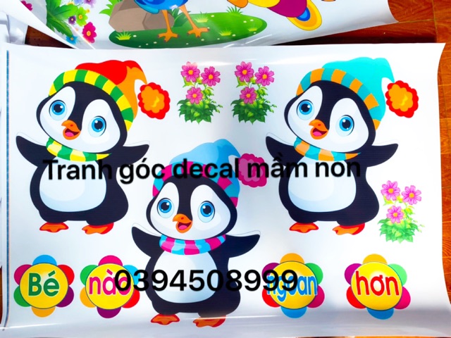 Decal mầm non(ảnh thật)- bé ngoan