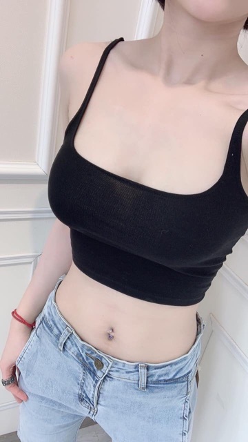 ÁO HAI DÂY CROPTOP CỔ VUÔNG