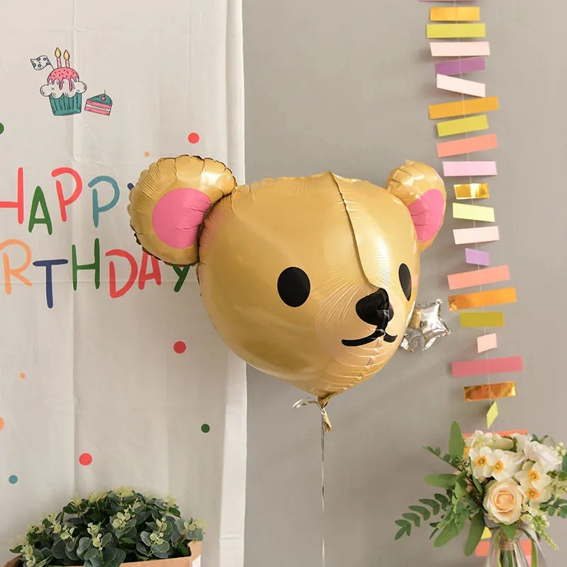 Bong Bóng Nhôm Hình Gấu Nhiều Kiểu Trang Trí Tiệc Sinh Nhật